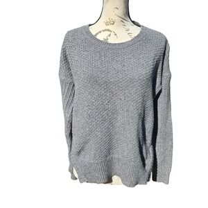 Madewell Textured Knit Gray Sweater‎ Crew Neck Long Sleeve Casual Womens Size M
